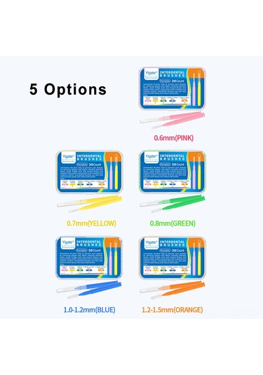 Tenfowee Yumuşak Kıllı I Şekilli Diş Arası Fırçası - 30 Adet, Ağız Hijyeni Ve Diş Temizliği İçin İdeal 0.6mm