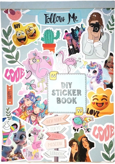 Hayal Sepeti Dıy Sticker Book Sticker Kitabı Soft Edition 24x17cm