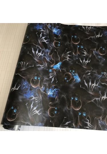 50x300 Cm Kendinden Yapışkanlı Araba Sticker Bomba Wrap Folyo Jdm Kafatası Graffiti Karikatür No 12 40cm X 152cm 1 Piece Set