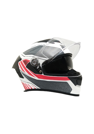 My Helmets Mks001-wrg Yarış Spoiler Güneş Vizörlü Şeffaf Full Face Motosiklet Kaskı