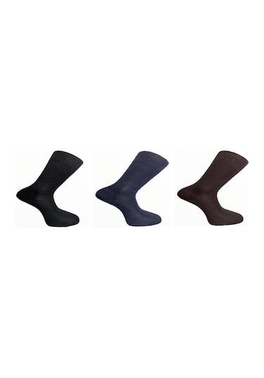 Design NATUREL ERKEK ÇORAP 3 ADET - Karışık Çok Renkli