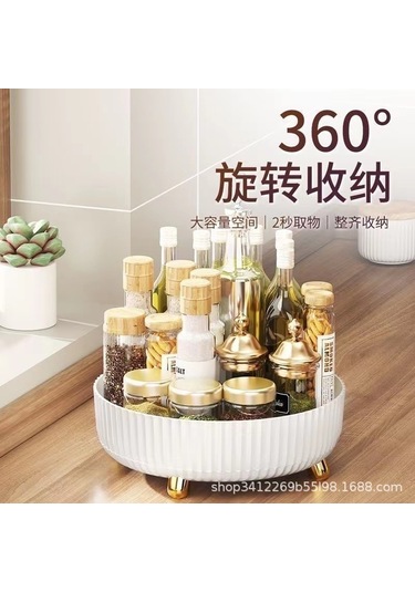 Tenfowee Beyaz Ev Fırın Onu Döner Depolama Tepsisi, Plastik Malzeme İle Konforlu Mutfak Malzeme Düzenleyici Diğer