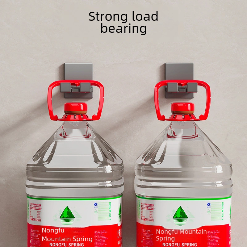 Monyee Banyo Duş Jeli Rafı - Delme Yok Kurulum - Şampuan, Sabun, El Şampuanı Tutucu - Duvar Takılı Ahşaplı 2 Adet Gri Diğer