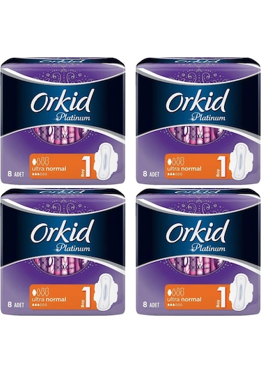 Orkid Platinum Hijyenik Ped Ultra Normal 8'li X 4 Adet