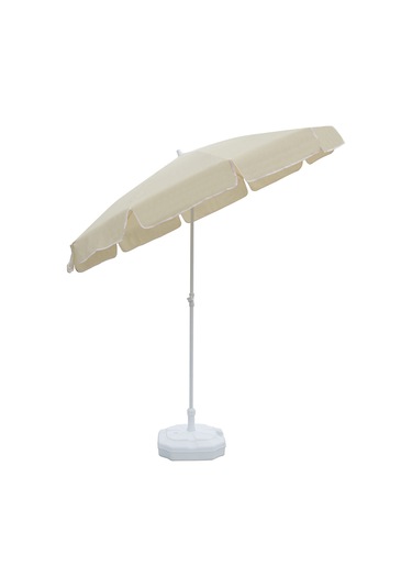 Ods Plaj Şemsiyesi 180/8 Bidonlu - Krem Krem