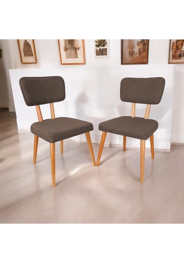 Polly Ahşap Sandalye Kahverengi 4 Adet