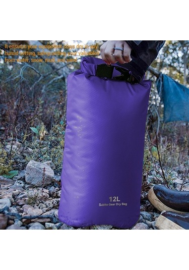 Novahub Su Geçirmez Hafif Kuru Çanta - Kamp, Yürüyüş, Kayak İçin Dayanıklı Ekipman Torbası Siyah, Küçük Boy Siyah