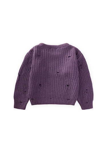 Selanik Triko Kazak 2-8 Yaş Mor Mor