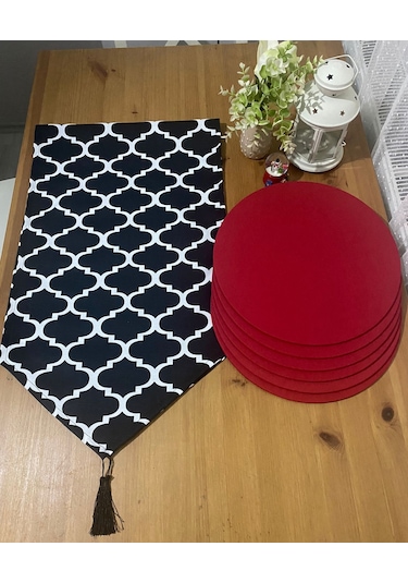 Siyah Klasik Desenli Amerikan Servis Runner Supla Takımı