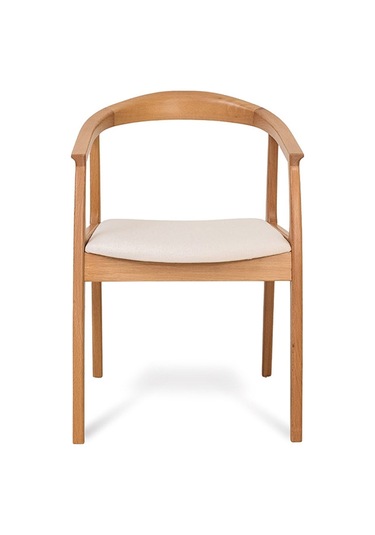 Helsinki Beyaz C Model Bohem Natural Ahşap Sandalye