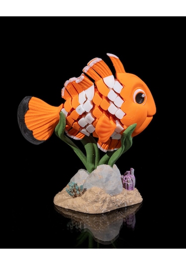 Hareketli Palyaço Balığı Ve Standı 10x7cm