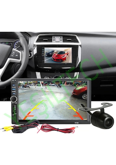 Exvol EXW-X70  Double Teyp 7 İnc+Park Kamerası Usb Bluetooth Mp3 Mp4