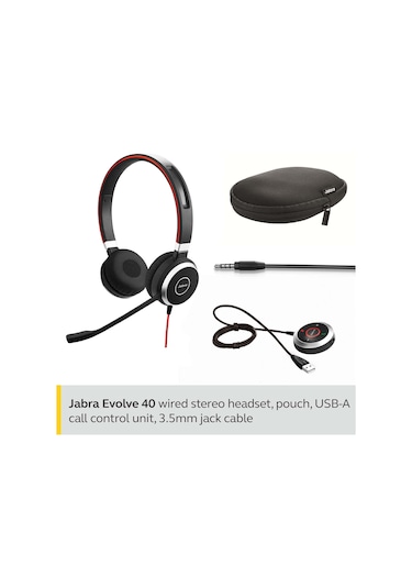 Jabra 6399-829-209 3.5 MM - USB Kulak Üstü Çağrı Merkezi Kulaklığı