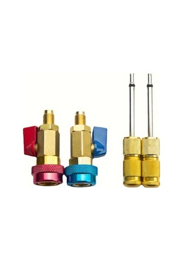 Dashanshop R134a Klima Valfleri Sökme Takma Alet Seti 2 Parça Yüksek Düşük Basınç