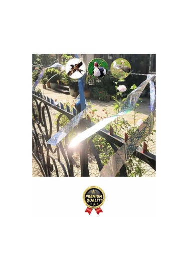 Premium Dayanıklı Yansıtıcı Kuş Kondurmaz Uzaklaştırıcı Hologramlı Kuşsavar Şerit Bant 45 Mm X 50 Mt