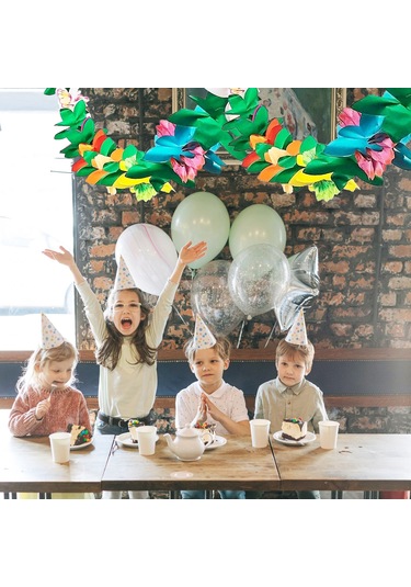 Suofeng Hawaii Temalı Renkli Kağıt Çiçek Gardaşlığı - 3 Metre Uzunlukta Ev, Parti Ve Düğün Dekorasyonu
