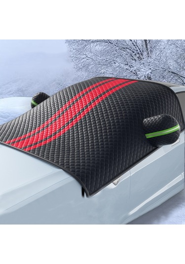 Araç Ön Camı Kar Ve Antifriz Kalınlaştırılmış Araç Örtüsü, Boyut: Siyah Kırmızı Suv