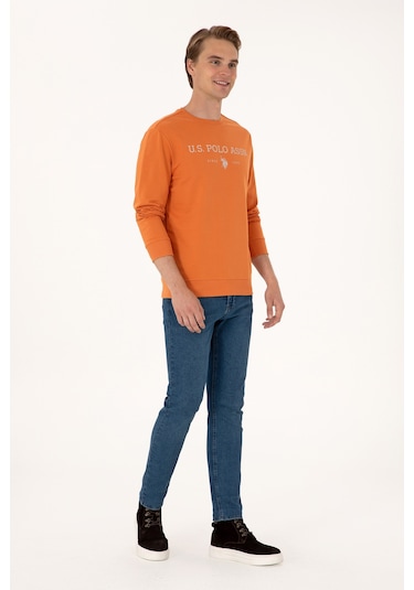 U.S. Polo Assn. Erkek Regular Fit Bisiklet Yaka Bakır İnce Basic Sweatshirt 50313743-VR182 U.S. Polo Assn. Erkek Regular Fit Bisiklet Yaka Bakır İnce Basic Sweatshirt 50313743-VR182