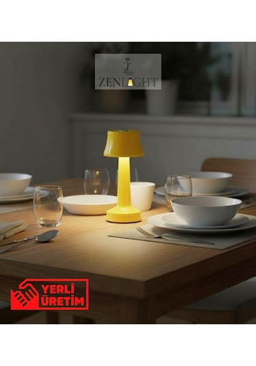 Zenlight Metal Dokunmatik Şarjlı Masa Lambası 320-2 Sarı
