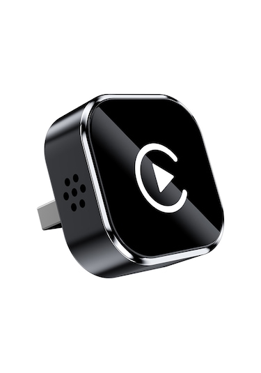 Mufunye 2025 Yeni Sürüm Kablosuz Araç Bağlantı Kutusu - Carplay Ve Android Auto Desteği, Otomatik Yeniden Bağlanma, Ultra Kompakt Tasarım Siyah