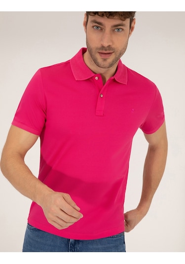 Pierre Cardin Erkek Fuşya Tişört Basic 50262665-vr023 Fuşya