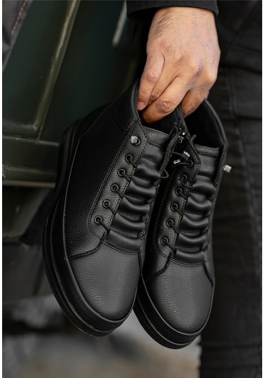 Garantili D877 Soğuk Geçirmez Erkek Bot Siyah