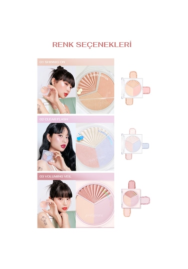 İnci Işıltıları İçeren Aydınlatıcı Paleti Perıpera V Highlighter Ad 001 Shining On Shine Bright 20180473