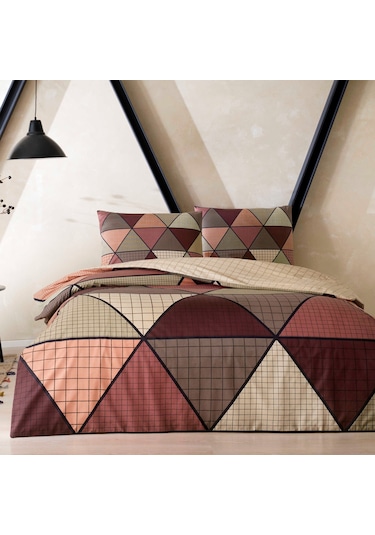 Taç Delta Ranforce Tek Kişilik Genç Modası Nevresim Takımı Kahverengi 000001000045518002