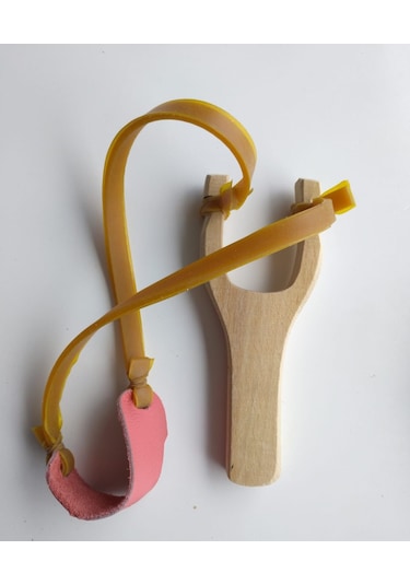 Kuş Lastiği Kahverengi Ağaç Saplı Sapan