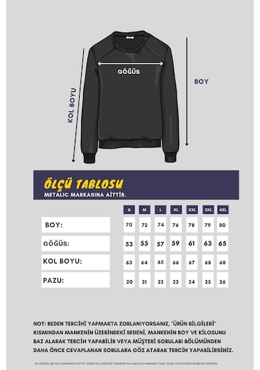 Metalic Erkek Siyah Basic Bisiklet Yaka Sweatshirt Sıyah