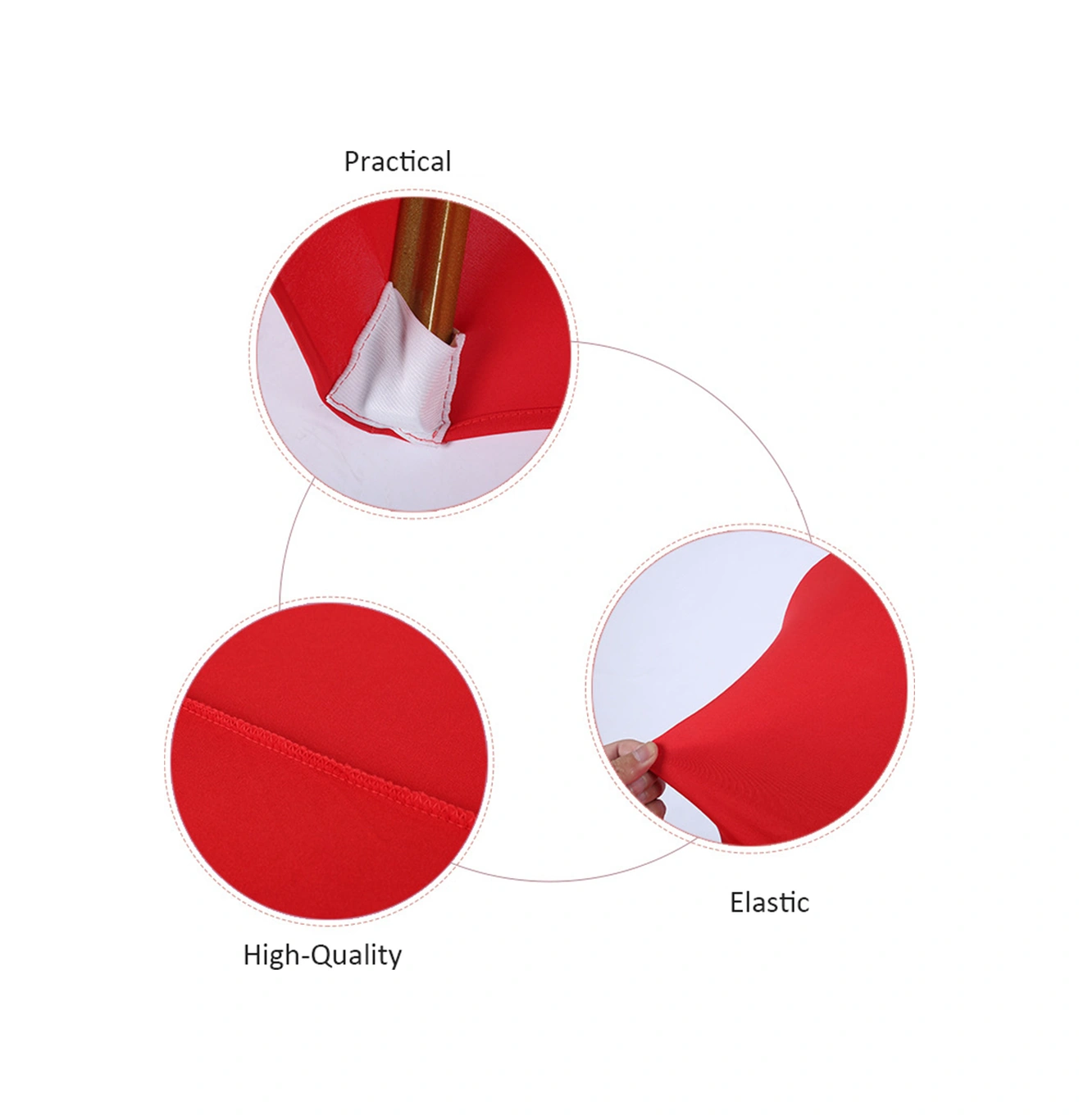 Padalink Siyah Elastik Otel Düğün Banka Kılıfı - Dayanıklı, Su Geçirmez, Poliester+spandeks, Çeşitli Renk Seçenekleri Çok Renkli