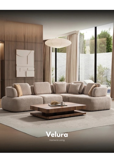 Balance Modüler Köşe Koltuk Takımı & 4 Modül Bej