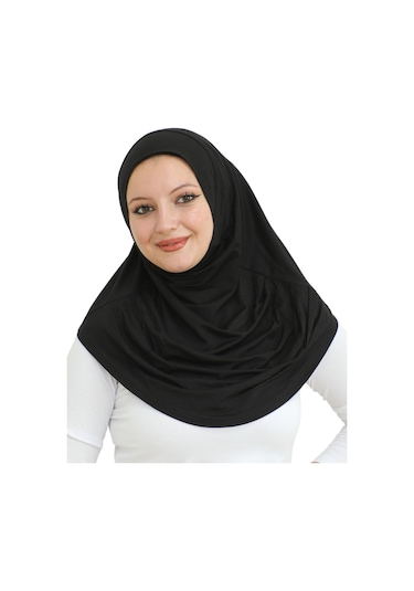 Hazır Giyim Türban Yumuşak Başörtü Şal - Siyah Siyah