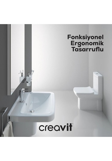 Creavit LR360 Duvara Sıfır Kanallı Klozet Yavaş Kapak