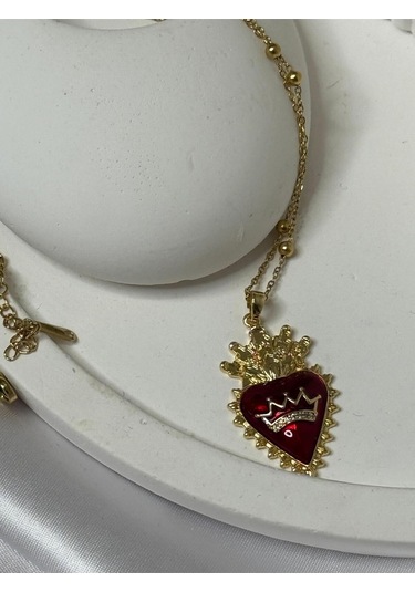 Tasarımlı Figürlü Çelik Kolye Gold