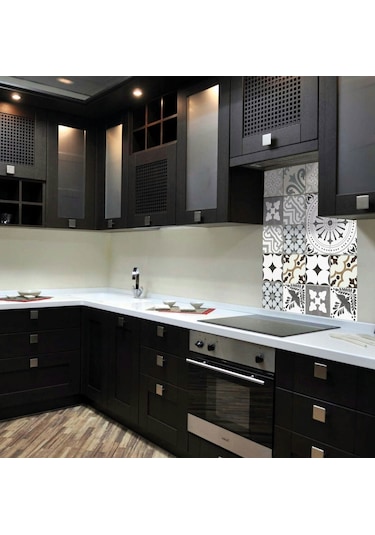 Tink Kendinden Yapışkanlı İngiliz Desenli Pvc Karo Kaplama 10x10 Cm 20'li Paket