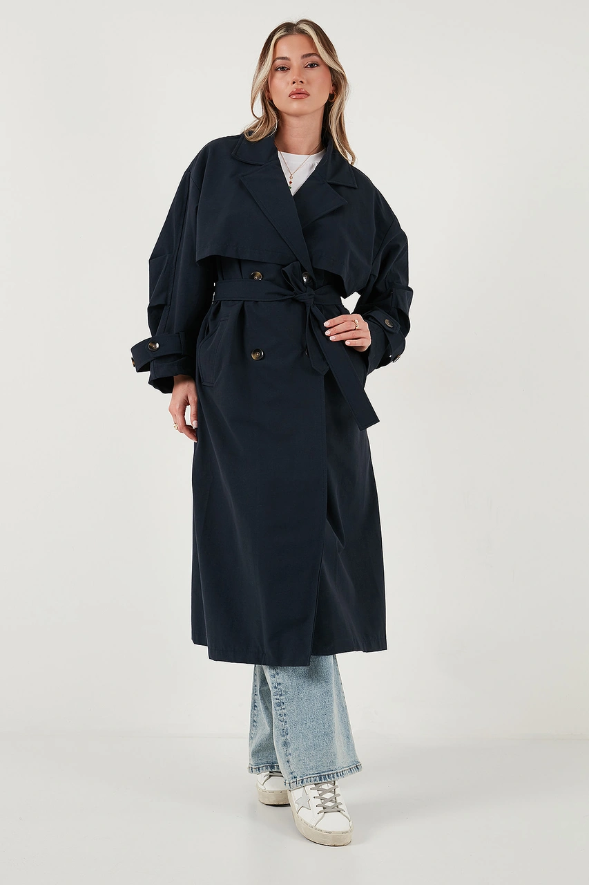 Lela Bayan Trençkot 6839605 Lacivert Lacivert