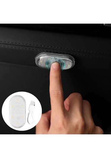 Singree Usb Şarjlı Dokunmatik Araç İçi Led Okuma Lambası - Mini Rgb Aydınlatma