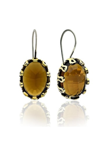 Sitrin Taşlı Otantik Gümüş Kadın Set