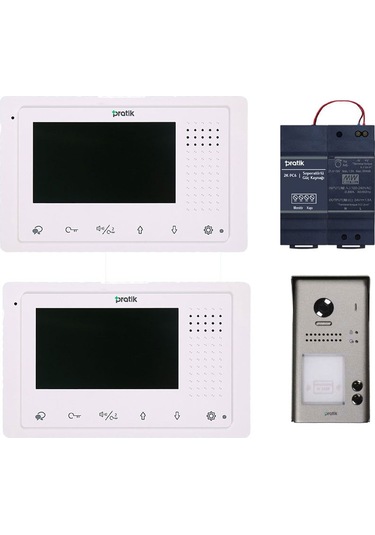 Pratikkart Villa Tipi Görüntülü Diafon Sistemi 2 Daire 2k400-2k92b-2kpc6