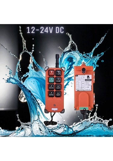 Energy 6 Buton Tek Hız Vinç Uzaktan Kumanda Sistemi 12-24vdc