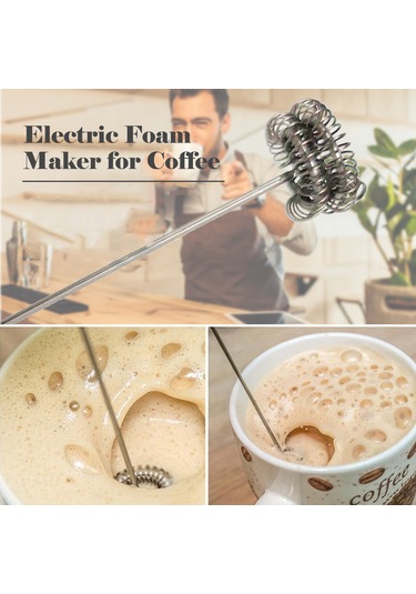 Yifomall "3 Hızlı Usb Şarjlı Paslanmaz Çelik Süt Köpürtücü - Sessiz Motorlu Pratik Mutfak Aleti" Beyaz
