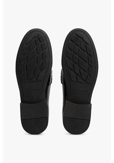 Kadın Metal Tokalı Makosen Ayakkabı - Siyah-9060 Triple Black