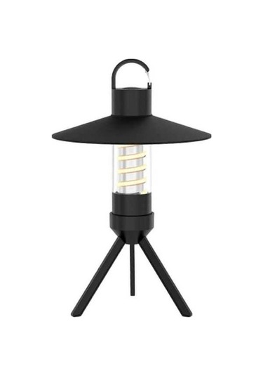 Bloomnest Çoklu Modlu Şarj Edilebilir Kamp Lambası - Abajur Ve Tripodlu - Ücretsiz El Feneri Ve Parlaklık Ayarı - Siyah Fan0599 Newway Siyah