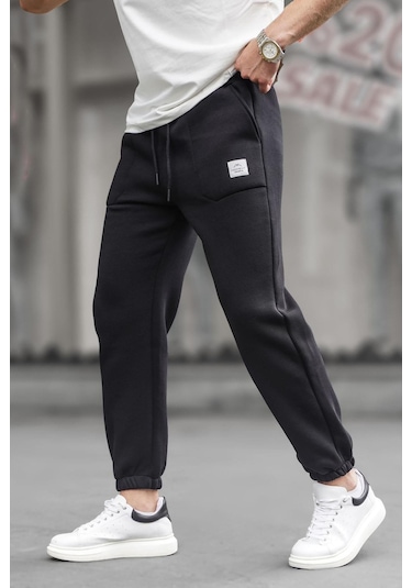 Madmext Siyah Cep Detaylı Erkek Basic Eşofman Altı 6522-siyah Siyah