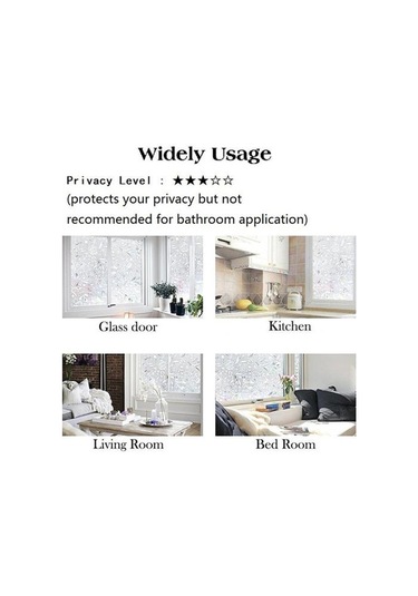 Elektrostatik Pencere Gizlilik Filmi Uv Engelleme Pvc Dıy Ev İçin Çıkarılabilir Statik Pencere Sarılma 40cm Diğer