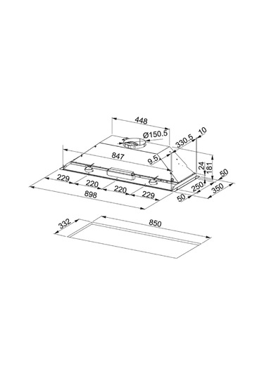 Franke 3050545462 Aspiratör Inca Box Fbı 931H X Led Ankastre Aspi