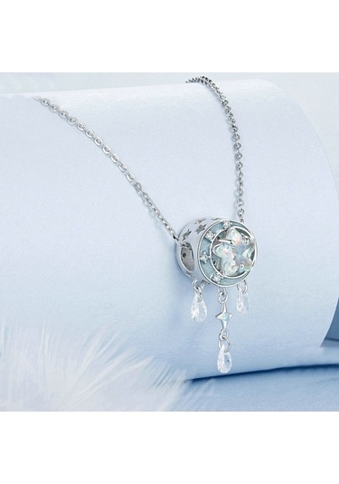 Fastbuy S925 Ayar Gümüş Yıldız Ay Dreamcatcher Boncuk Set, Renkli Püskül Dıy Aksesuar Çok Renkli