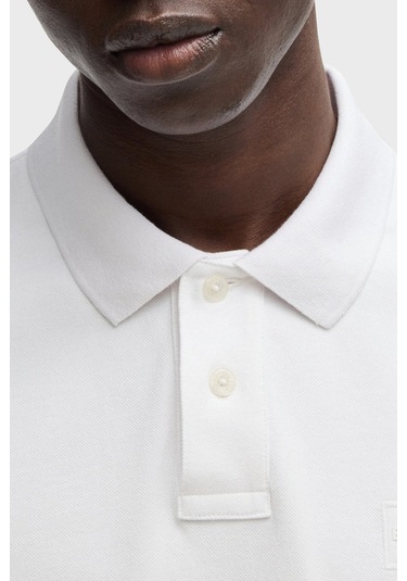 Boss Erkek Polo Yaka T Shirt 50507803 100 Beyaz Beyaz