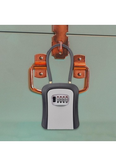 Pazly Suntek Saklama Magideal Kutusu Kilit Kasa Gri Ev Anahtarları Anahtar Bz Gri